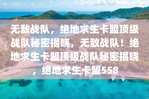 无敌战队，绝地求生卡盟顶级战队秘密揭晓，无敌战队！绝地求生卡盟顶级战队秘密揭晓，绝地求生卡盟558