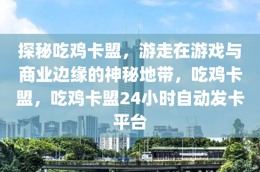 探秘吃鸡卡盟，游走在游戏与商业边缘的神秘地带，吃鸡卡盟，吃鸡卡盟24小时自动发卡平台