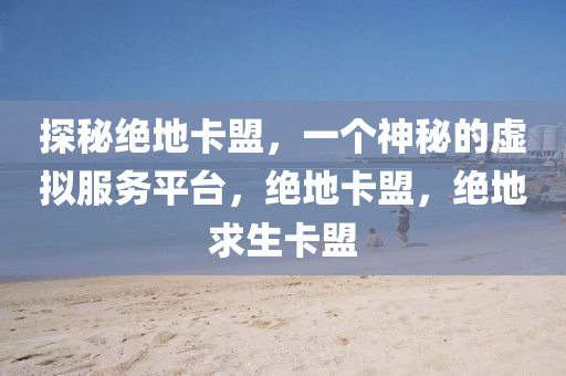 探秘绝地卡盟，一个神秘的虚拟服务平台，绝地卡盟，绝地求生卡盟