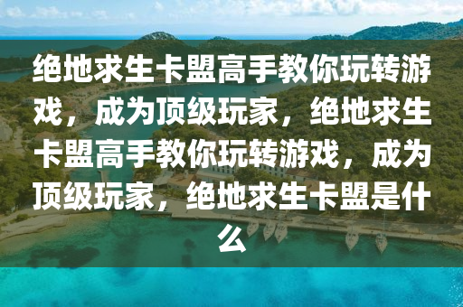 绝地求生卡盟高手教你玩转游戏，成为顶级玩家，绝地求生卡盟高手教你玩转游戏，成为顶级玩家，绝地求生卡盟是什么