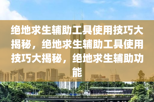 绝地求生辅助工具使用技巧大揭秘，绝地求生辅助工具使用技巧大揭秘，绝地求生辅助功能