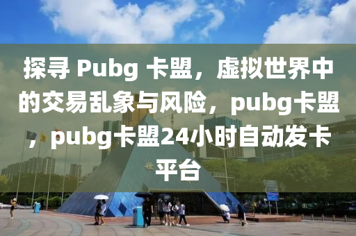 探寻 Pubg 卡盟，虚拟世界中的交易乱象与风险，pubg卡盟，pubg卡盟24小时自动发卡平台
