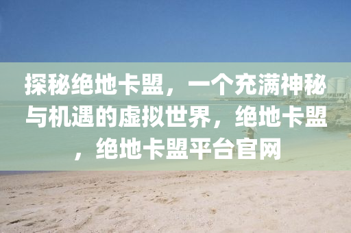 探秘绝地卡盟，一个充满神秘与机遇的虚拟世界，绝地卡盟，绝地卡盟平台官网