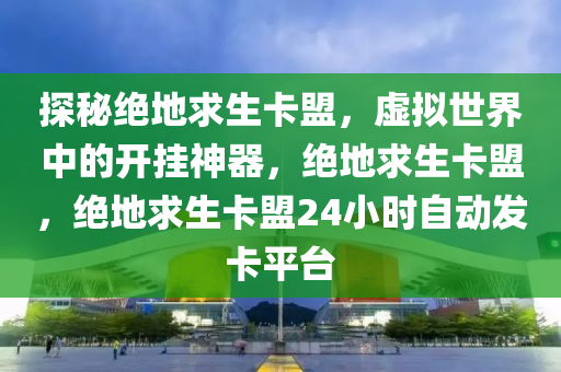 探秘绝地求生卡盟，虚拟世界中的开挂神器，绝地求生卡盟，绝地求生卡盟24小时自动发卡平台