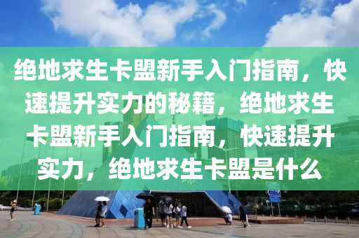 绝地求生卡盟新手入门指南，快速提升实力的秘籍，绝地求生卡盟新手入门指南，快速提升实力，绝地求生卡盟是什么