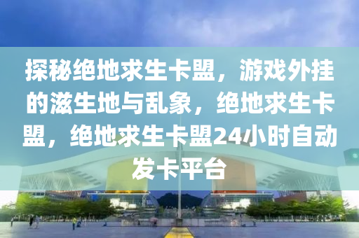 探秘绝地求生卡盟，游戏外挂的滋生地与乱象，绝地求生卡盟，绝地求生卡盟24小时自动发卡平台
