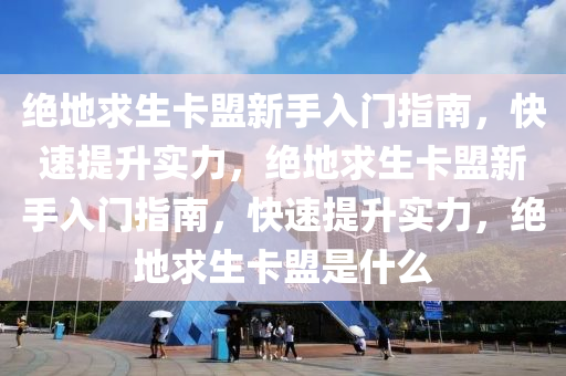 绝地求生卡盟新手入门指南，快速提升实力，绝地求生卡盟新手入门指南，快速提升实力，绝地求生卡盟是什么