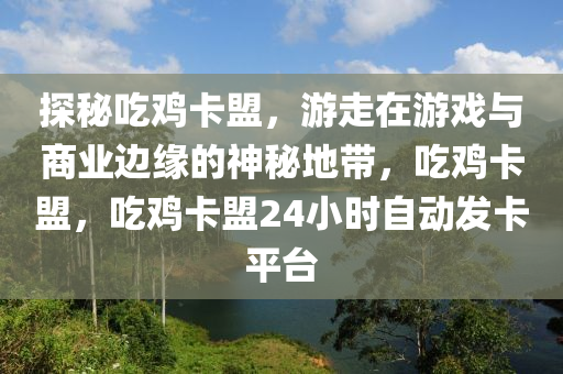 探秘吃鸡卡盟，游走在游戏与商业边缘的神秘地带，吃鸡卡盟，吃鸡卡盟24小时自动发卡平台