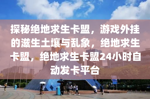 探秘绝地求生卡盟，游戏外挂的滋生土壤与乱象，绝地求生卡盟，绝地求生卡盟24小时自动发卡平台