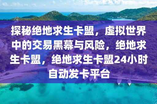 探秘绝地求生卡盟，虚拟世界中的交易黑幕与风险，绝地求生卡盟，绝地求生卡盟24小时自动发卡平台