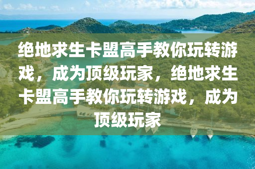 绝地求生卡盟高手教你玩转游戏，成为顶级玩家，绝地求生卡盟高手教你玩转游戏，成为顶级玩家