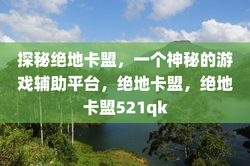 探秘绝地卡盟，一个神秘的游戏辅助平台，绝地卡盟，绝地卡盟521qk