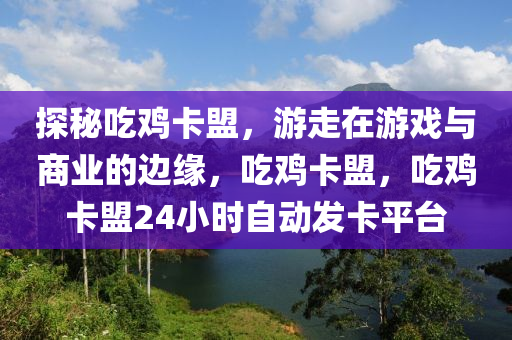 探秘吃鸡卡盟，游走在游戏与商业的边缘，吃鸡卡盟，吃鸡卡盟24小时自动发卡平台