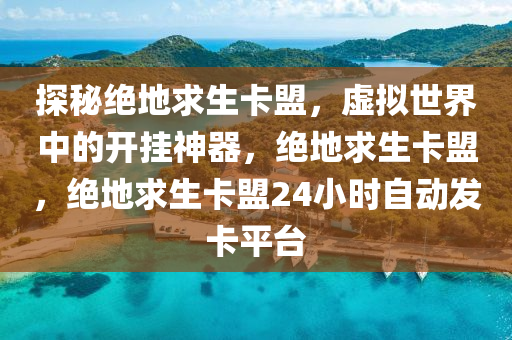 探秘绝地求生卡盟，虚拟世界中的开挂神器，绝地求生卡盟，绝地求生卡盟24小时自动发卡平台