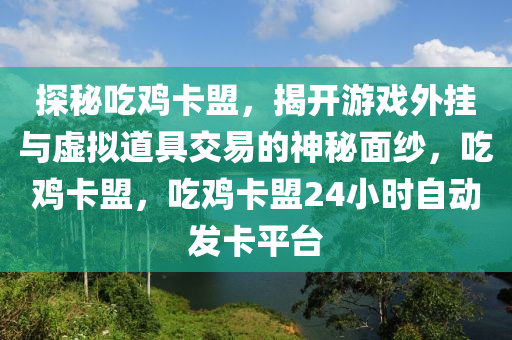 探秘吃鸡卡盟，揭开游戏外挂与虚拟道具交易的神秘面纱，吃鸡卡盟，吃鸡卡盟24小时自动发卡平台