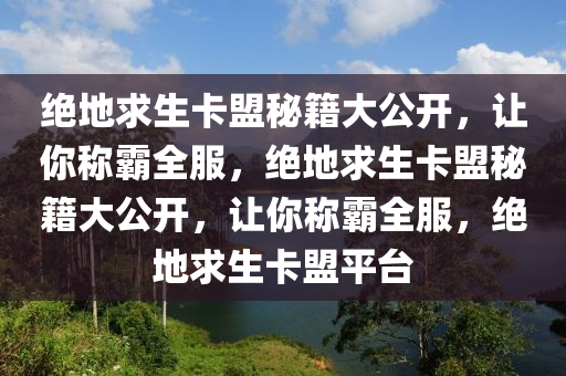 绝地求生卡盟秘籍大公开，让你称霸全服，绝地求生卡盟秘籍大公开，让你称霸全服，绝地求生卡盟平台