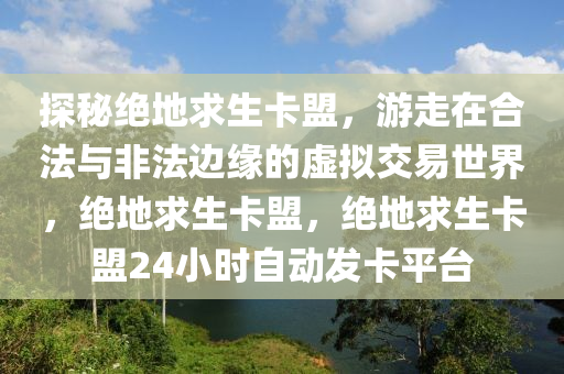 探秘绝地求生卡盟，游走在合法与非法边缘的虚拟交易世界，绝地求生卡盟，绝地求生卡盟24小时自动发卡平台