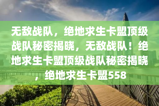 无敌战队，绝地求生卡盟顶级战队秘密揭晓，无敌战队！绝地求生卡盟顶级战队秘密揭晓，绝地求生卡盟558