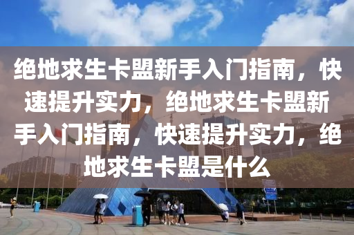 绝地求生卡盟新手入门指南，快速提升实力，绝地求生卡盟新手入门指南，快速提升实力，绝地求生卡盟是什么
