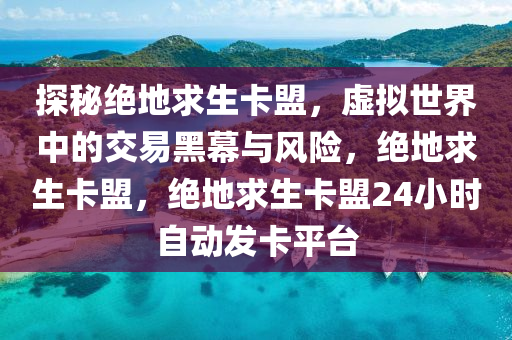 探秘绝地求生卡盟，虚拟世界中的交易黑幕与风险，绝地求生卡盟，绝地求生卡盟24小时自动发卡平台