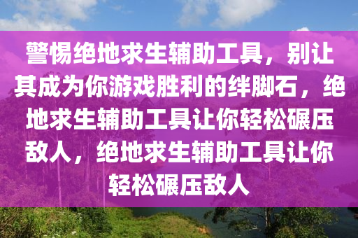 警惕绝地求生辅助工具，别让其成为你游戏胜利的绊脚石，绝地求生辅助工具让你轻松碾压敌人，绝地求生辅助工具让你轻松碾压敌人