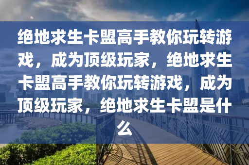 绝地求生卡盟高手教你玩转游戏，成为顶级玩家，绝地求生卡盟高手教你玩转游戏，成为顶级玩家，绝地求生卡盟是什么