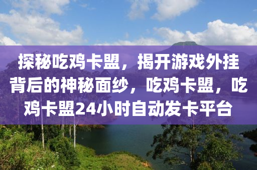探秘吃鸡卡盟，揭开游戏外挂背后的神秘面纱，吃鸡卡盟，吃鸡卡盟24小时自动发卡平台