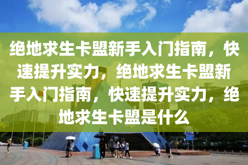 绝地求生卡盟新手入门指南，快速提升实力，绝地求生卡盟新手入门指南，快速提升实力，绝地求生卡盟是什么