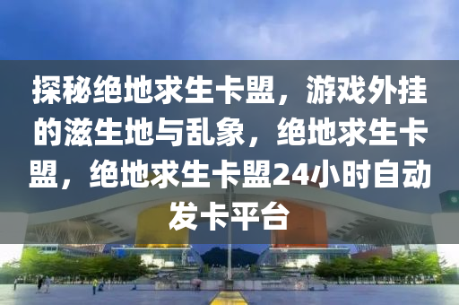 探秘绝地求生卡盟，游戏外挂的滋生地与乱象，绝地求生卡盟，绝地求生卡盟24小时自动发卡平台