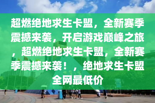 超燃绝地求生卡盟，全新赛季震撼来袭，开启游戏巅峰之旅，超燃绝地求生卡盟，全新赛季震撼来袭！，绝地求生卡盟全网最低价