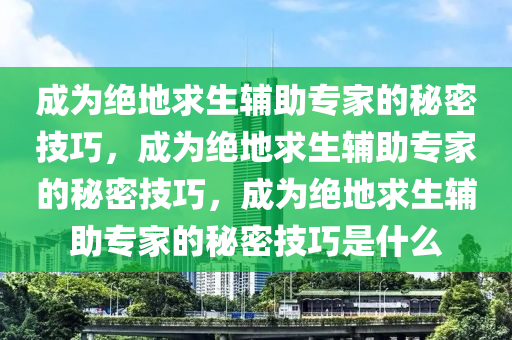 成为绝地求生辅助专家的秘密技巧，成为绝地求生辅助专家的秘密技巧，成为绝地求生辅助专家的秘密技巧是什么