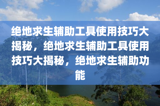 绝地求生辅助工具使用技巧大揭秘，绝地求生辅助工具使用技巧大揭秘，绝地求生辅助功能