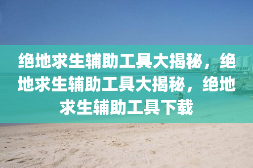 绝地求生辅助工具大揭秘，绝地求生辅助工具大揭秘，绝地求生辅助工具下载