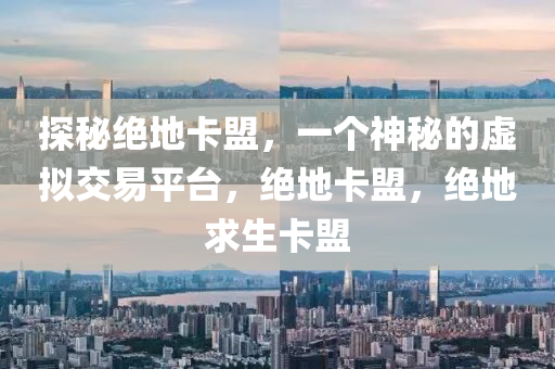 探秘绝地卡盟，一个神秘的虚拟交易平台，绝地卡盟，绝地求生卡盟