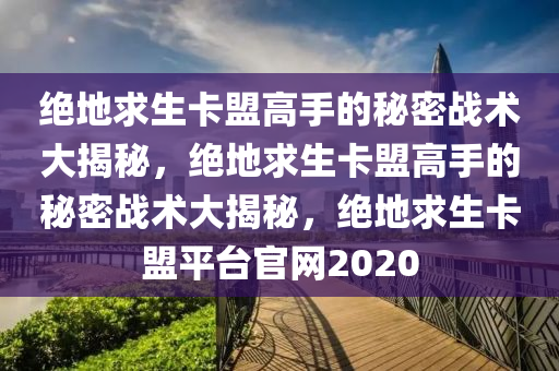 绝地求生卡盟高手的秘密战术大揭秘，绝地求生卡盟高手的秘密战术大揭秘，绝地求生卡盟平台官网2020