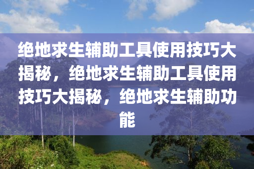 绝地求生辅助工具使用技巧大揭秘，绝地求生辅助工具使用技巧大揭秘，绝地求生辅助功能