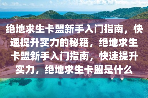 绝地求生卡盟新手入门指南，快速提升实力的秘籍，绝地求生卡盟新手入门指南，快速提升实力，绝地求生卡盟是什么