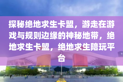 探秘绝地求生卡盟，游走在游戏与规则边缘的神秘地带，绝地求生卡盟，绝地求生陪玩平台