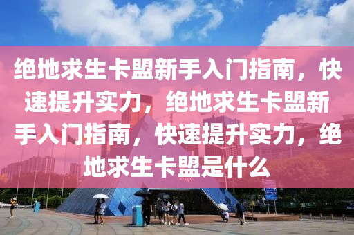 绝地求生卡盟新手入门指南，快速提升实力，绝地求生卡盟新手入门指南，快速提升实力，绝地求生卡盟是什么
