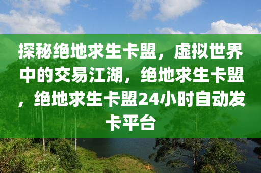 探秘绝地求生卡盟，虚拟世界中的交易江湖，绝地求生卡盟，绝地求生卡盟24小时自动发卡平台