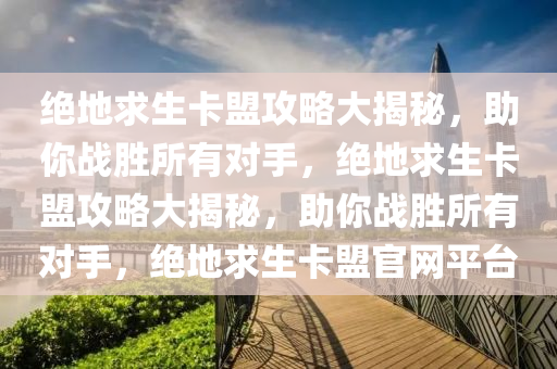绝地求生卡盟攻略大揭秘，助你战胜所有对手，绝地求生卡盟攻略大揭秘，助你战胜所有对手，绝地求生卡盟官网平台