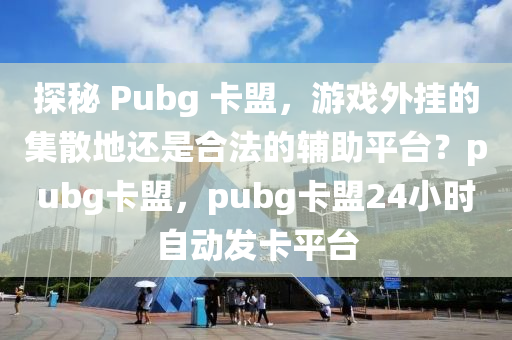 探秘 Pubg 卡盟，游戏外挂的集散地还是合法的辅助平台？pubg卡盟，pubg卡盟24小时自动发卡平台