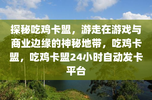 探秘吃鸡卡盟，游走在游戏与商业边缘的神秘地带，吃鸡卡盟，吃鸡卡盟24小时自动发卡平台