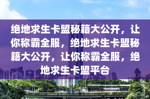 绝地求生卡盟秘籍大公开，让你称霸全服，绝地求生卡盟秘籍大公开，让你称霸全服，绝地求生卡盟平台