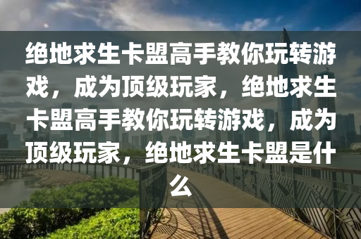 绝地求生卡盟高手教你玩转游戏，成为顶级玩家，绝地求生卡盟高手教你玩转游戏，成为顶级玩家，绝地求生卡盟是什么