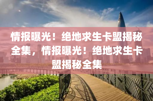 情报曝光！绝地求生卡盟揭秘全集，情报曝光！绝地求生卡盟揭秘全集
