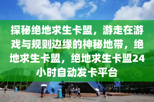 探秘绝地求生卡盟，游走在游戏与规则边缘的神秘地带，绝地求生卡盟，绝地求生卡盟24小时自动发卡平台