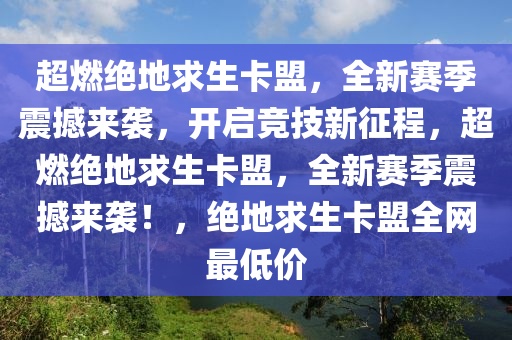 超燃绝地求生卡盟，全新赛季震撼来袭，开启竞技新征程，超燃绝地求生卡盟，全新赛季震撼来袭！，绝地求生卡盟全网最低价