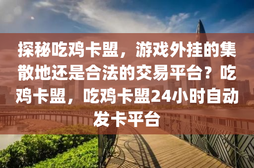 探秘吃鸡卡盟，游戏外挂的集散地还是合法的交易平台？吃鸡卡盟，吃鸡卡盟24小时自动发卡平台