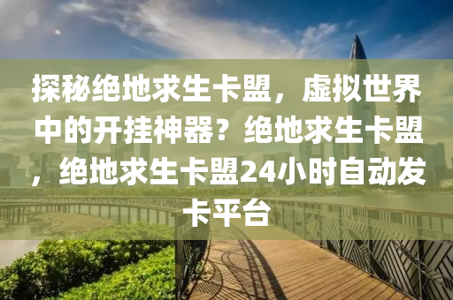 探秘绝地求生卡盟，虚拟世界中的开挂神器？绝地求生卡盟，绝地求生卡盟24小时自动发卡平台